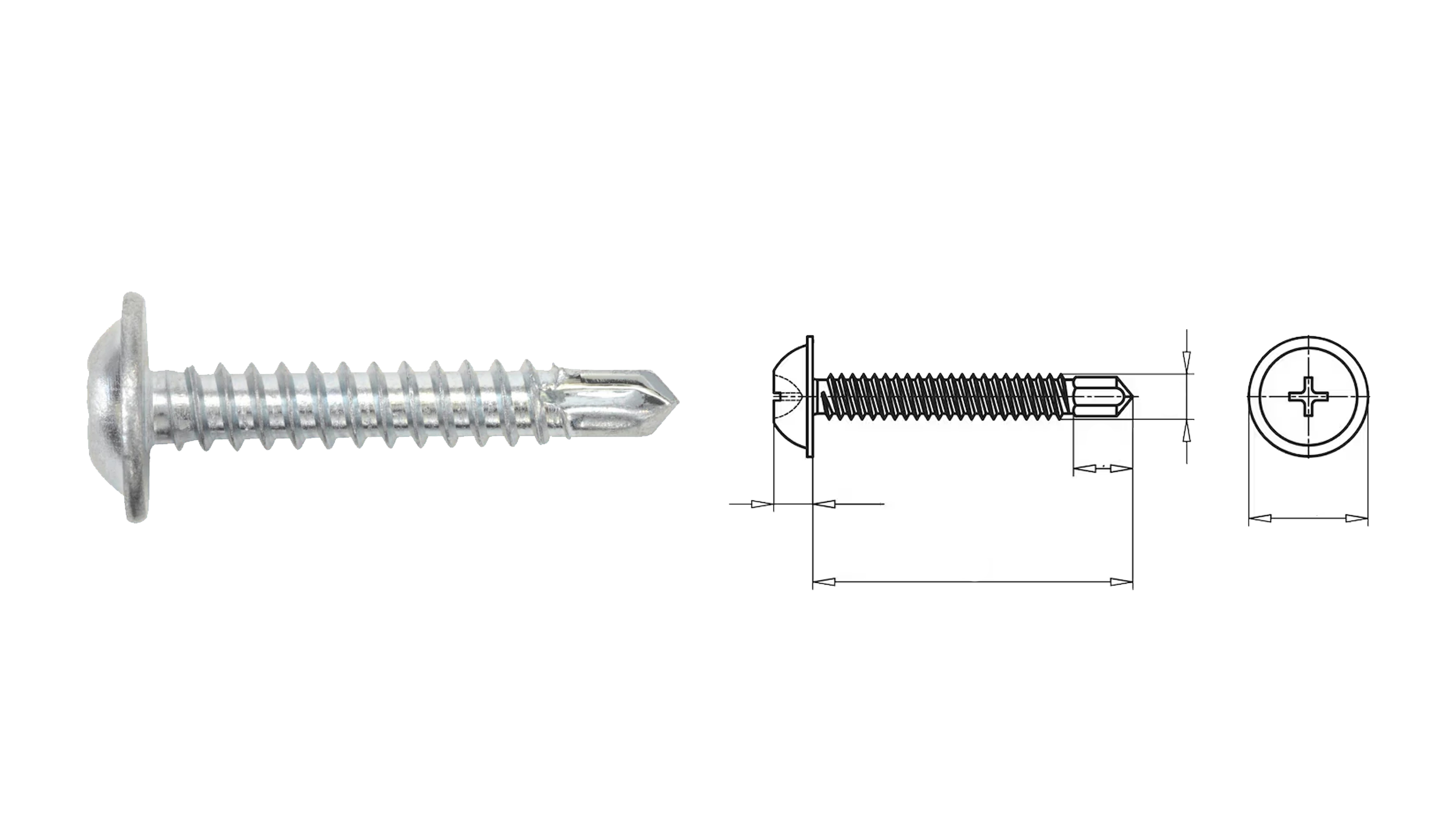VITI AUTOFORANTI TESTA CILINDRICA EXTRABASSA FINTA RONDELLA IMPRONTA PH