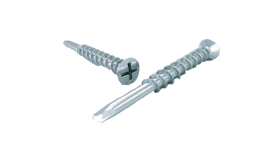 VITI AUTOFORANTI PER PVC TESTA PIANA SVASATA PUNTA EXTRALUNGA