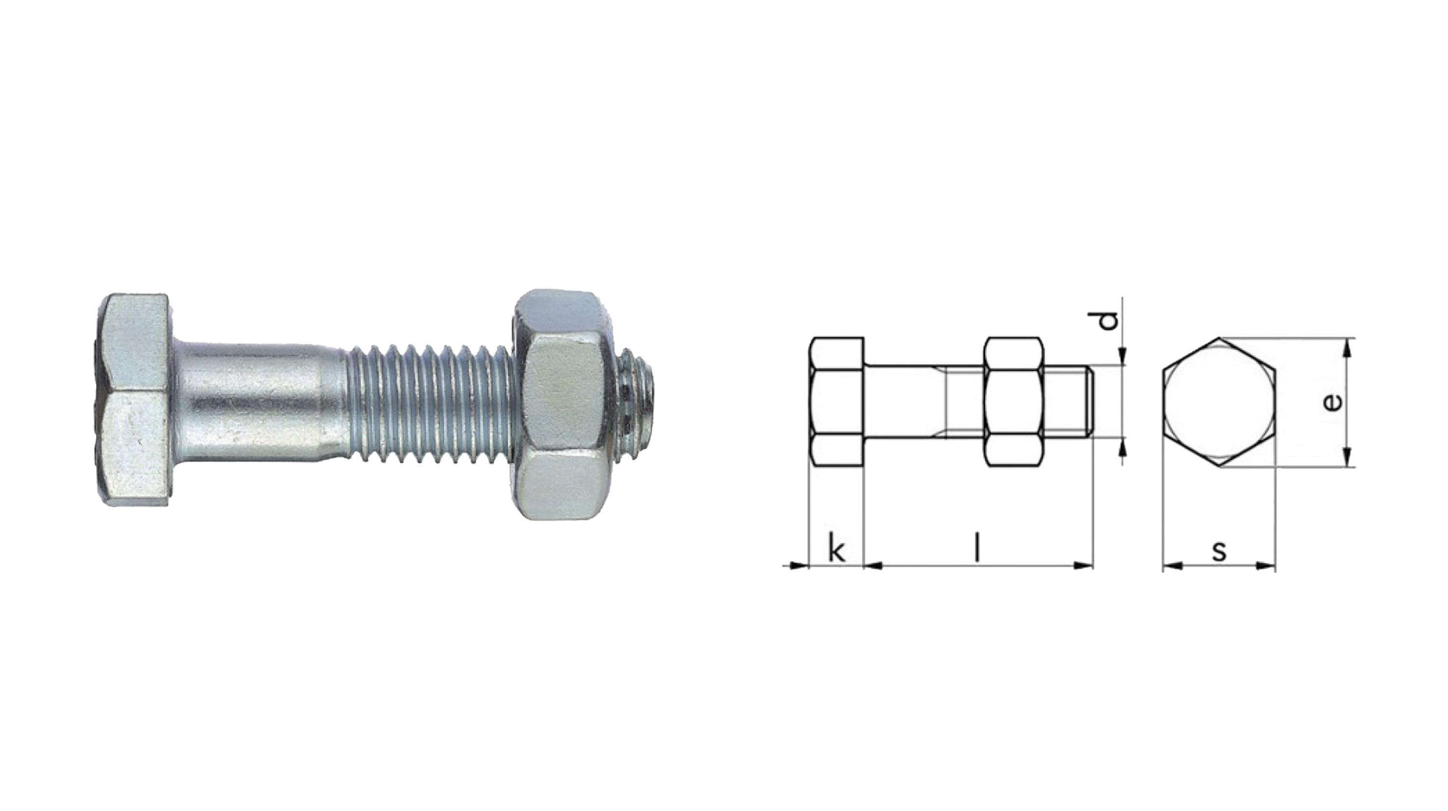 VITI METRICHE TESTA ESAGONALE CON DADO