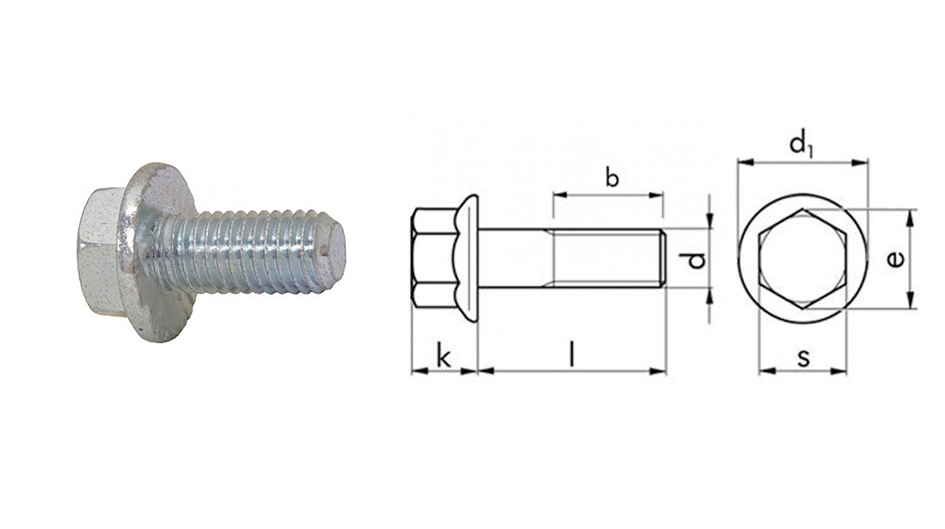 VITI METRICHE A TESTA ESAGONALE FLANGIATE
