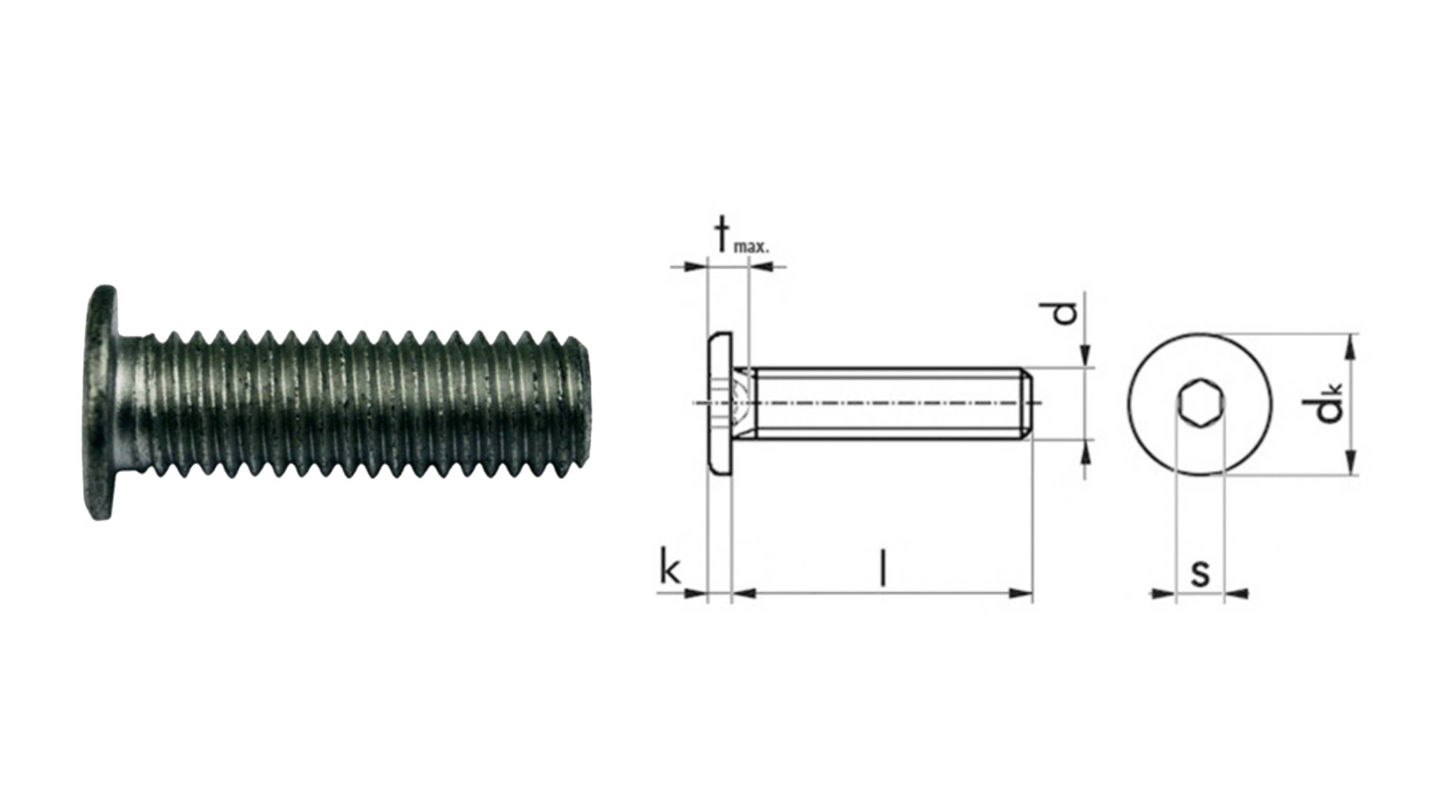 VITI METRICHE TESTA PIATTA ESAGONO INCASSATO