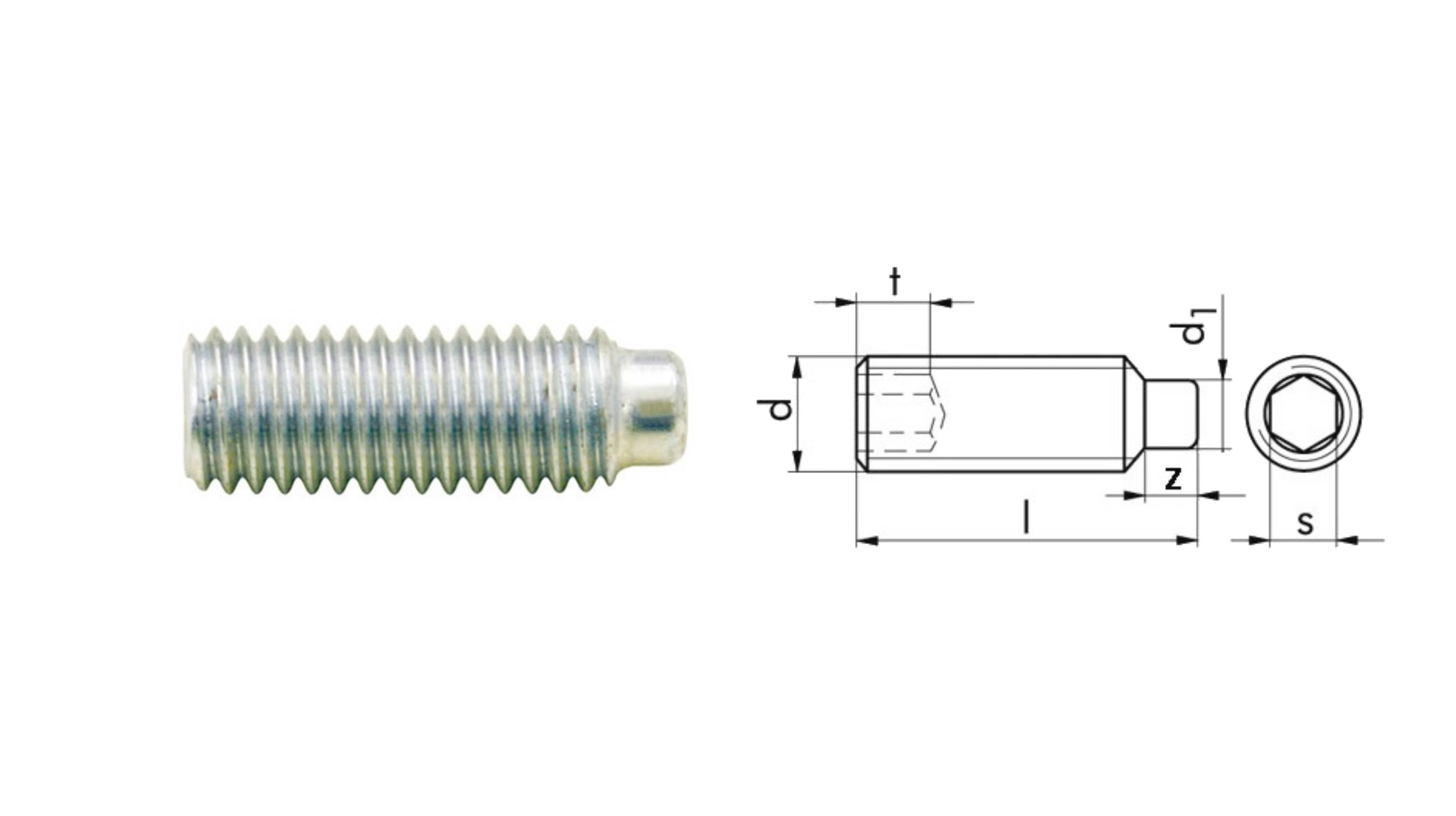 GRANI CON ESAGONO INCASSATO E PERNO DIN 915