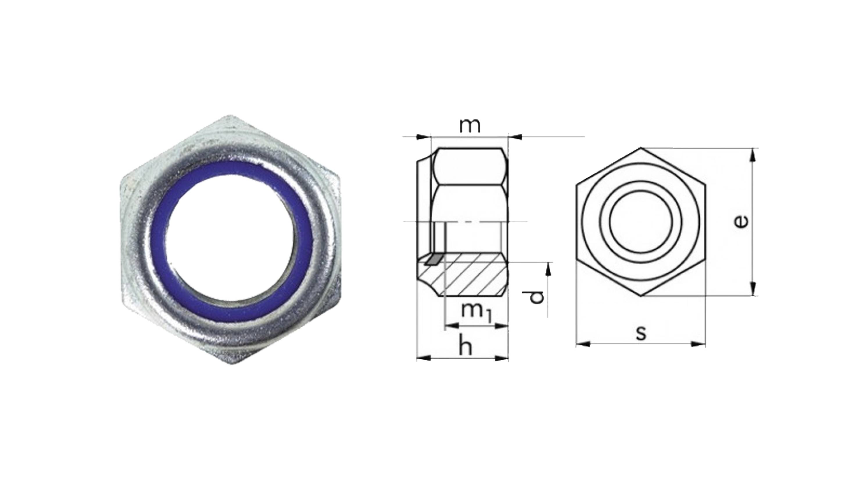 DADI ESAGONALI AUTOBLOCCANTI BASSI PASSO GROSSO