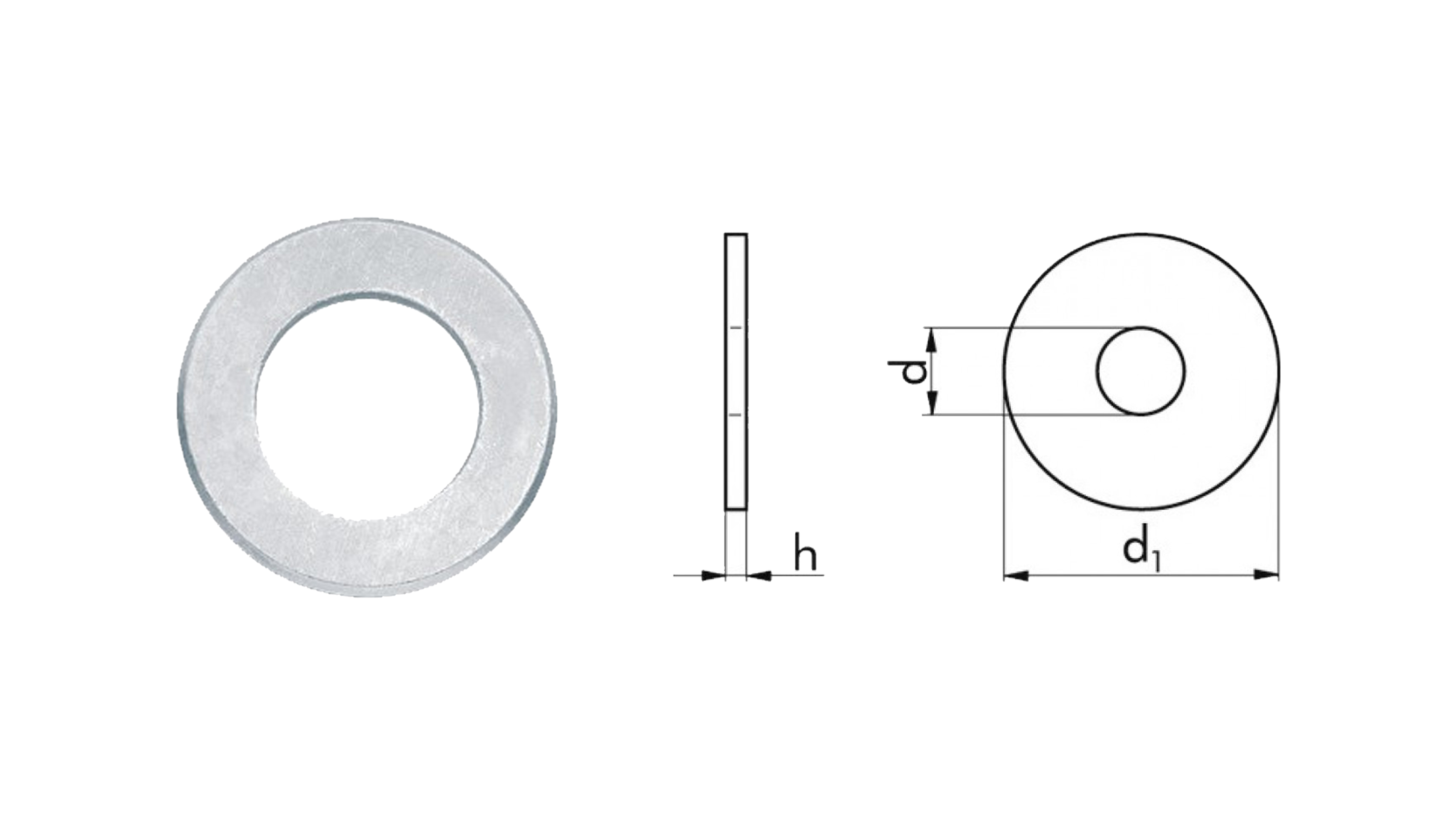 RONDELLE PIANE DIN 125