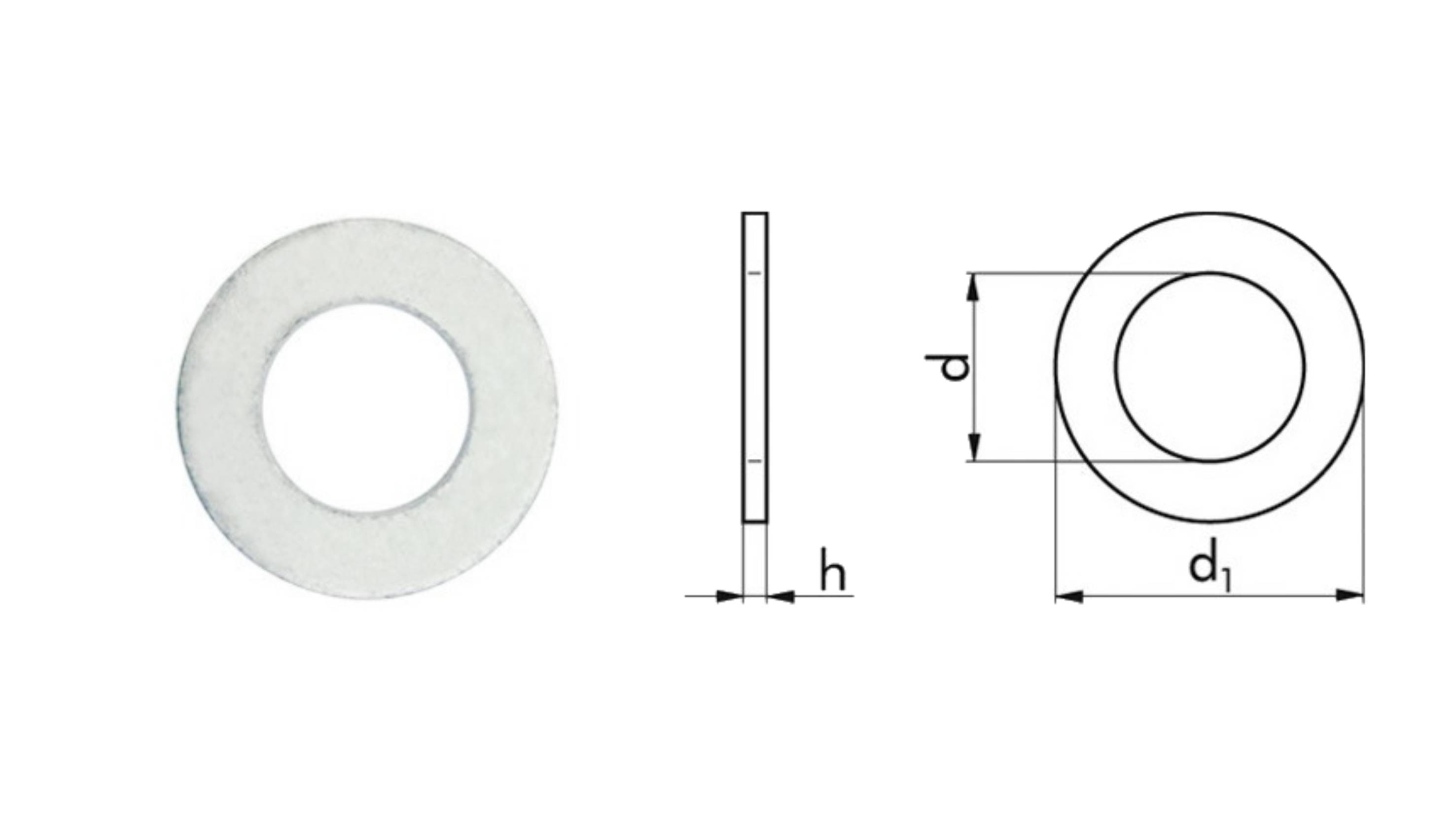 RONDELLE PIANE DIN 134