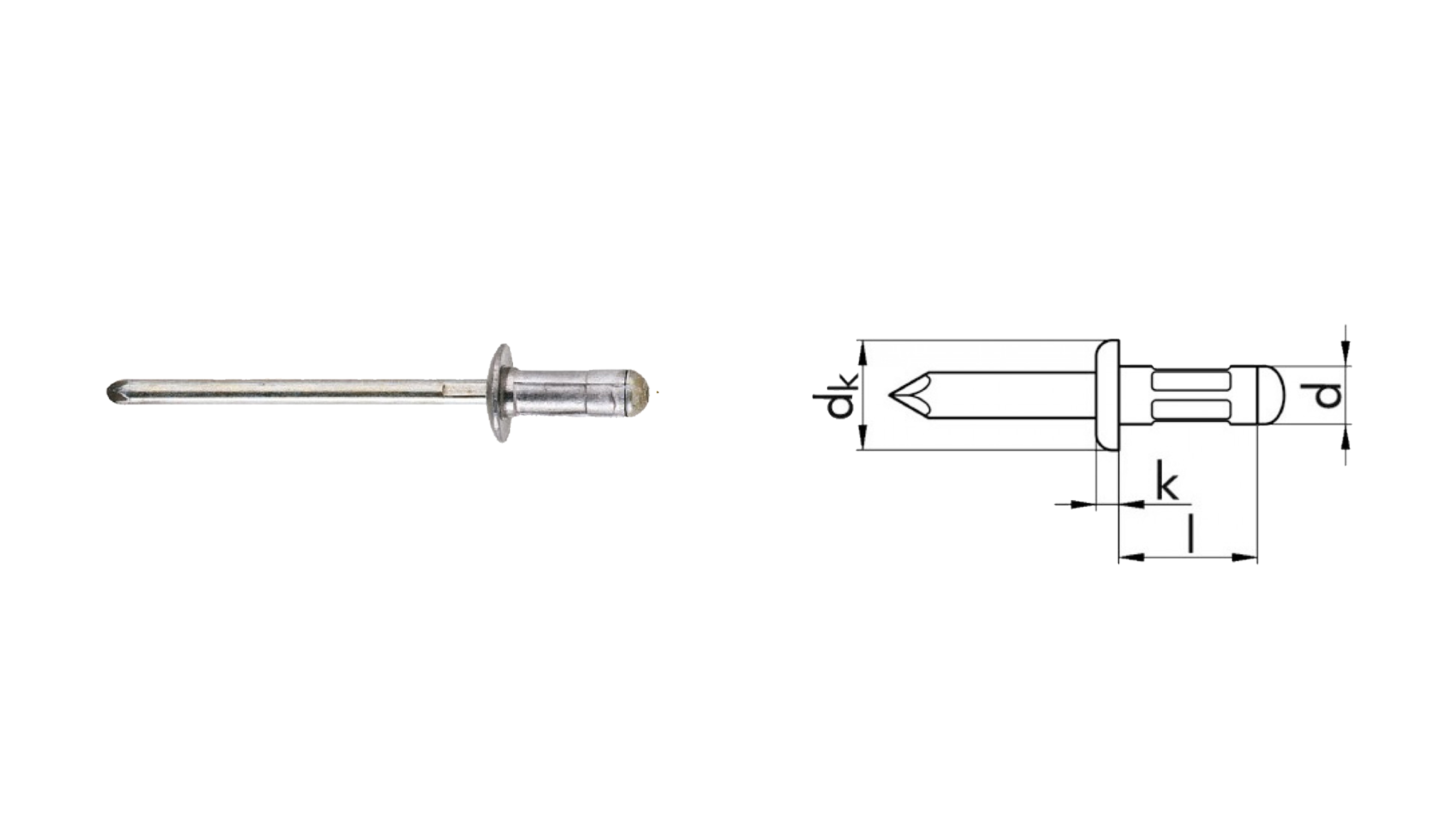 RIVETTI A STRAPPO IN ALLUMINIO CON CHIODO ACCIAIO