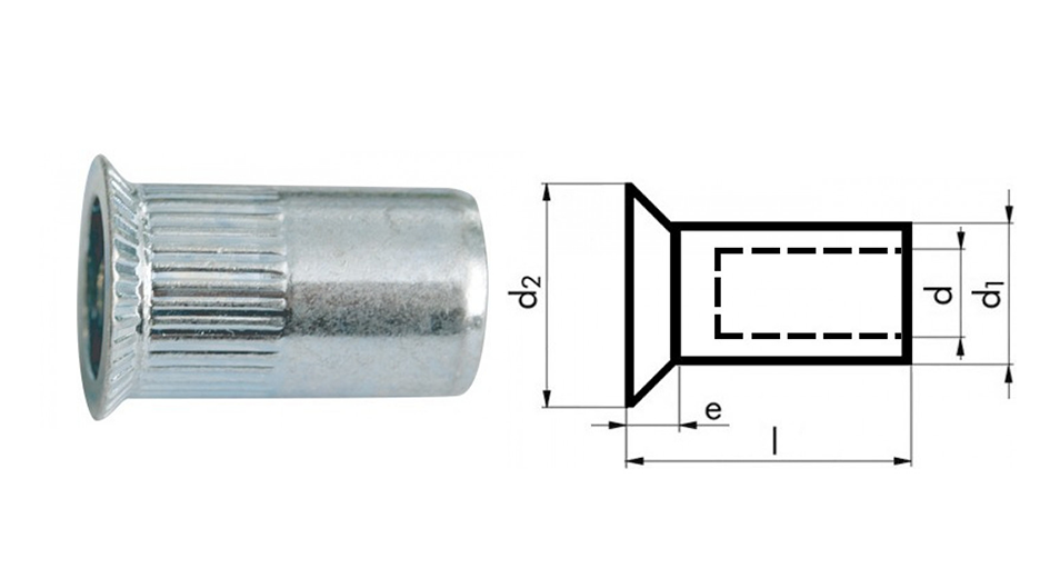 RIVETTI FILETTATI A TESTA SVASATA