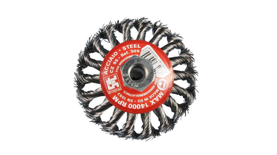 SPAZZOLE ABRASIVE IN METALLO PER SMERIGLIATRICE