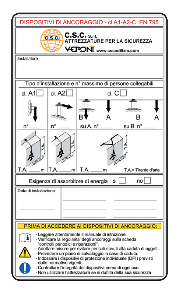 TARGHETTA E CARTELLO
